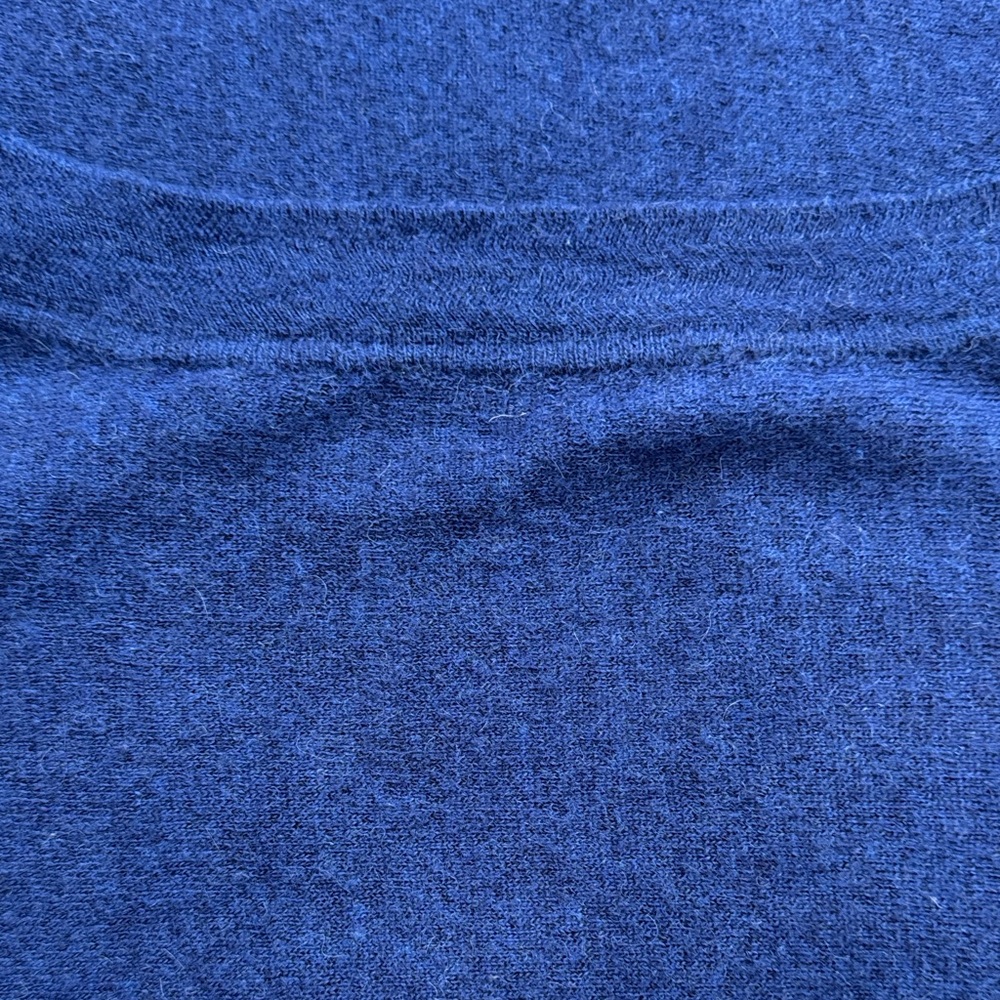 Sandro Paris Blue Alpaca/Wool Blend Oversized V-Neck Sweater - Size M - Picture 7 of 8